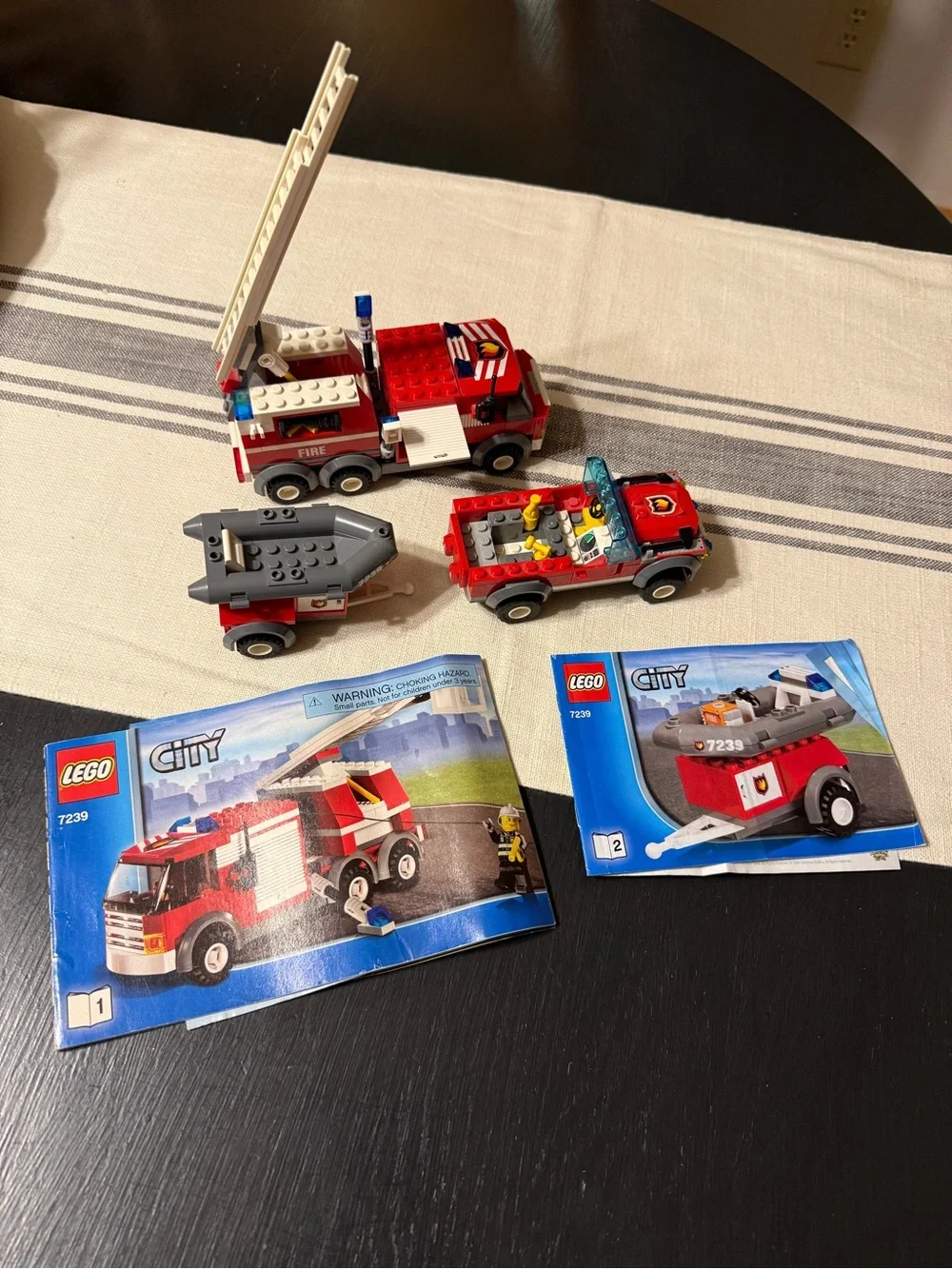 Lego Fire City Rescue set 7239 plus extra truck
